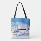 冬の雪景色 トートバッグ (裏面)