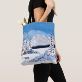 冬の雪景色 トートバッグ (クローズアップ)
