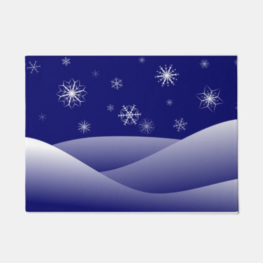 冬の雪景色 ドアマット (正面)