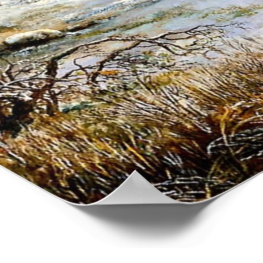 冬の雪景色 ポスター (角)