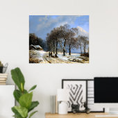 冬の雪景色 ポスター (ホームオフィス)