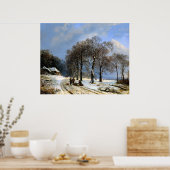 冬の雪景色 ポスター (キッチン)