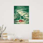 冬の雪景色 ポスター (キッチン)