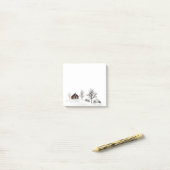 冬の雪景色 ポストイット (デスク上)