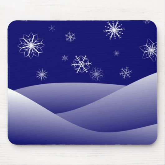 冬の雪景色 マウスパッド (正面)