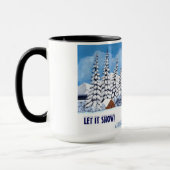 冬の雪景色 マグカップ (左)