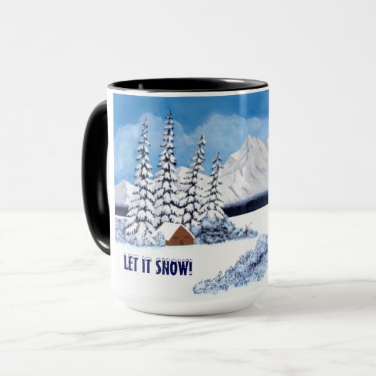 冬の雪景色 マグカップ (正面左)