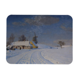 冬の雪景色 マグネット