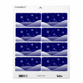 冬の雪景色 ラベル (フルシート)