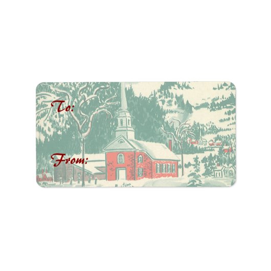 冬の雪景色 ラベル (正面)