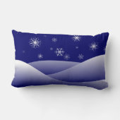 冬の雪景色 ランバークッション (裏面)