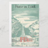 冬の雪景色 便箋 (正面/裏面)