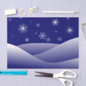 冬の雪景色 薄葉紙 (クラフト)