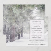 冬の雪景色 詩のプレゼントに シーズンカード (正面/裏面)