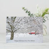 冬の雪景色 & 赤いトラック シーズンカード (スタンド正面)