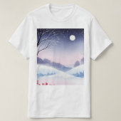 冬の雪景色 Tシャツ (デザイン正面)