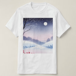 冬の雪景色 Tシャツ