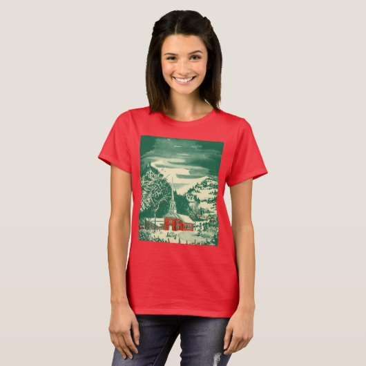 冬の雪景色 Tシャツ (正面フル)