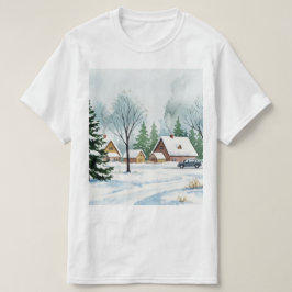冬の雪景色 Tシャツ