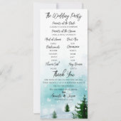 冬の雪氷木霜の降りた結婚式 プログラム (裏面)