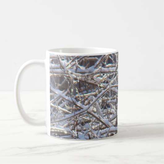 冬の雪氷枝 コーヒーマグカップ (左)