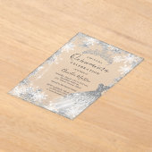 冬の雪澄ん片キンセアニェラ アクリル招待状 (レイダウン)