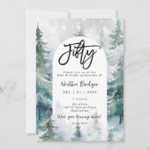 冬の雪灯籠50th birthday party 招待状 (正面)