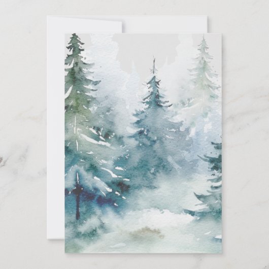 冬の雪灯籠50th birthday party 招待状 (裏面)