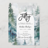 冬の雪灯籠50th birthday party 招待状 (正面/裏面)