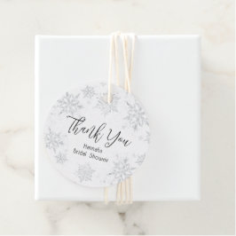 冬の雪片ありがとう フェイバータグ