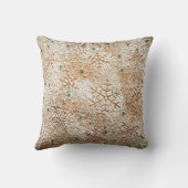 冬の雪片が付いているクリスマスの背景 クッション (裏面)