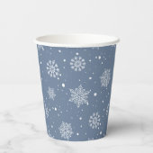 冬の雪片その冷たい外の男の子の赤ちゃんシャワー 紙コップ (裏面)