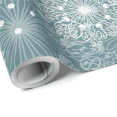 冬の雪片と美しい包装紙 ラッピングペーパー (ロールコーナー)