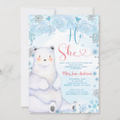 冬の雪片に耐えるジェンダーの明け 招待状 (正面)