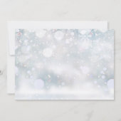 冬の雪片のエレガント金ゴールドスクリプトの写真 セーブザデート (裏面)