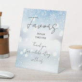 冬の雪片のスクリプトエレガントの恩恵 台座サイン (インサイチュ)