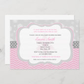 冬の雪片のベビーシャワー招待状 招待状 (正面/裏面)