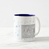 冬の雪片のマグ(カスタマイズ可能な) ツートーンマグカップ (正面右)