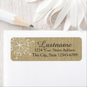 冬の雪片のラップ ラベル (インサイチュ)