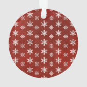 冬の雪片の写真名クリスマスオーナメント オーナメント (裏面)