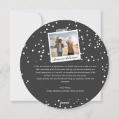 冬の雪片の平和ラブジョイエレガントト シーズンカード (裏面)