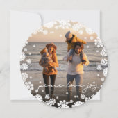 冬の雪片の平和ラブジョイエレガントト シーズンカード (正面)