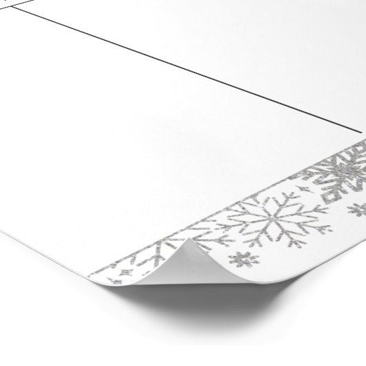 冬の雪片の性別が投票のサインを明らかにする ポスター (角)