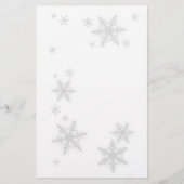 冬の雪片の文房具 便箋 (正面)