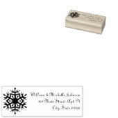 冬の雪片の木のアドレススタンプ ラバースタンプ (押印)