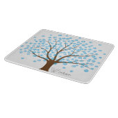 冬の雪片の木 カッティングボード (角)