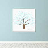 冬の雪片の木 キャンバスプリント (インサイチュ (ウッドフロア))