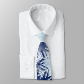 冬の雪片の氷った青 ネクタイ (タイ)