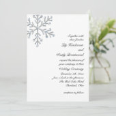 冬の雪片の結婚式招待状 招待状 (スタンド正面)