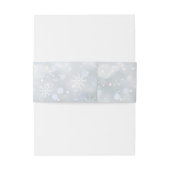 冬の雪片の署名スクリプト 招待状ベリーバンド (裏面例)